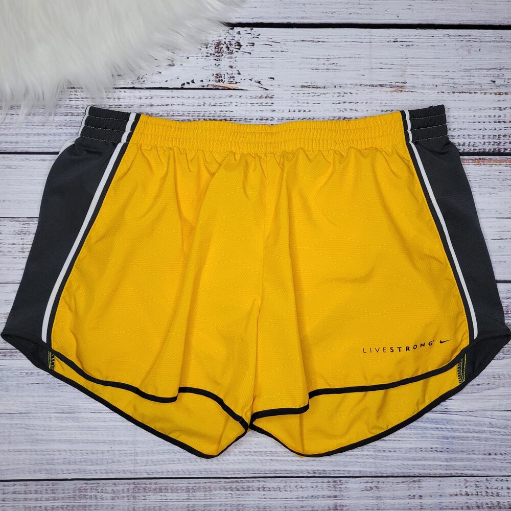 Nike DRI-FIT Livestrong Running Shorts Yellow | XL